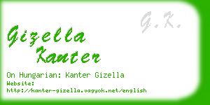 gizella kanter business card